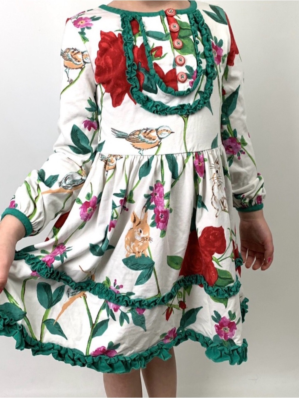 NWT Matilda Jane Woodland Wonders Dress Make Believe Girls Bunny Easter Size 4